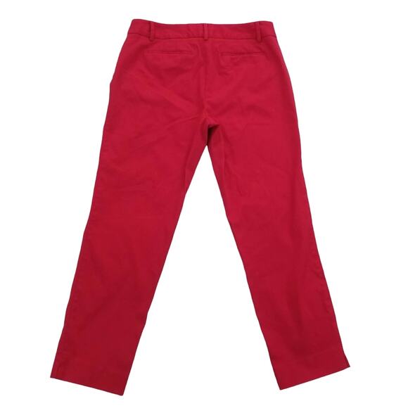 Cropped Stretch Pants Talbots Hampshire Size 12 Crop Ankle Solid Red Color EUC - Picture 11 of 11